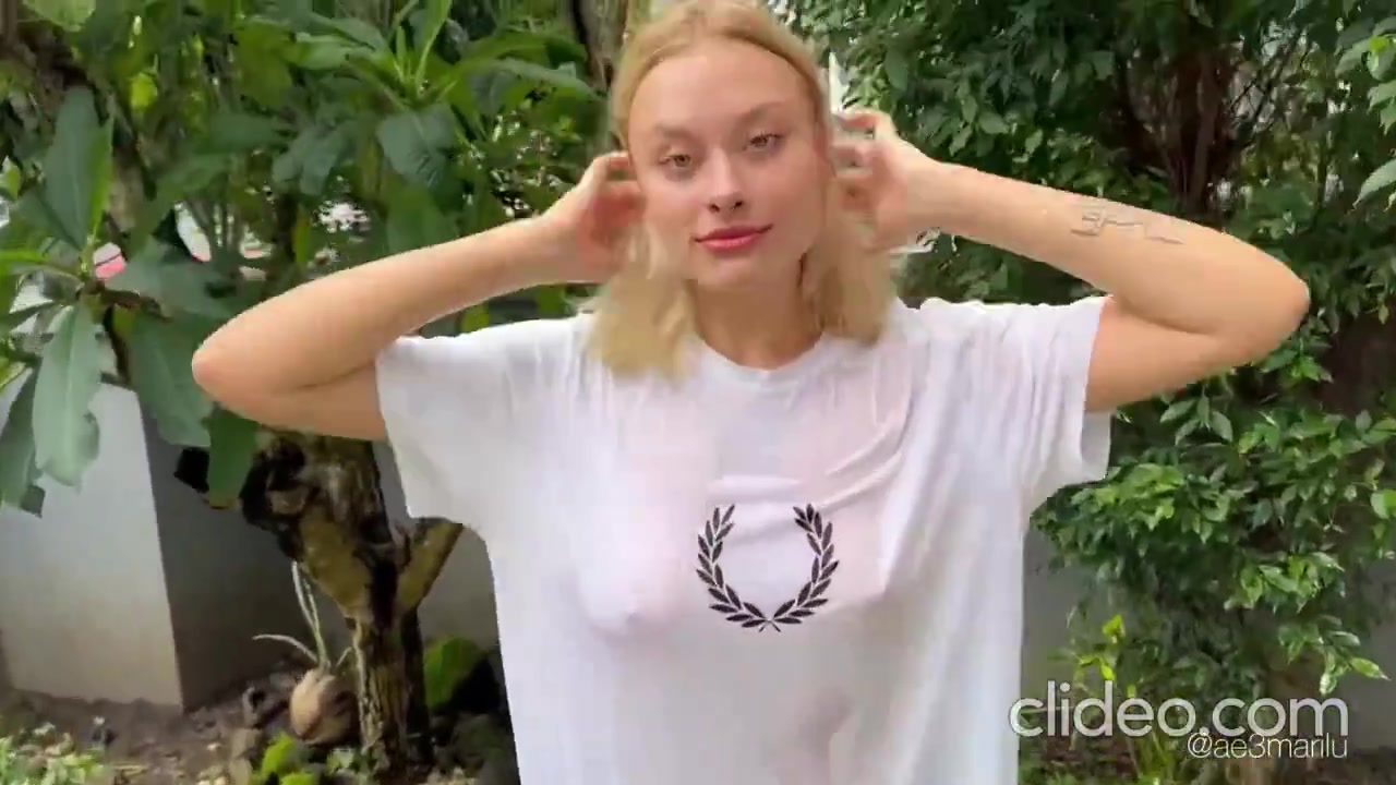 Maria Kovalchuk Shows Off Her Bare Chest Under A Thin Shirt